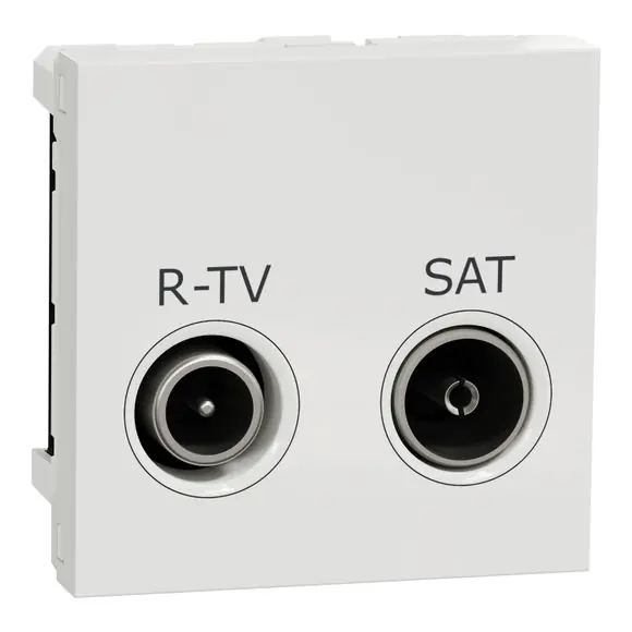 Zásuvka TV-R/SAT indiv. 2dB, 2M, Bílá Top Prodej