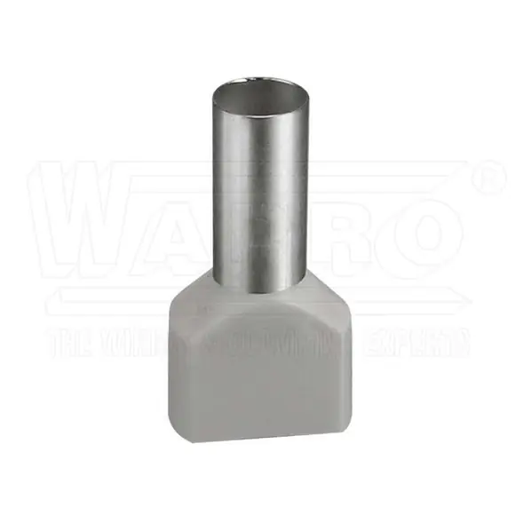 DUID-2x4-12 še lisovací dvojitá dutinka s izolací PP (polypropylen), 2 x 4,0 mm2, d 12 mm, šedá (II Speciální Cena