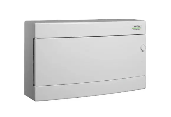 Sleva PNS 1x24W,Plastová rozvodnice,bílé dveře,montáž na omítku,IP40,1řada,24modul