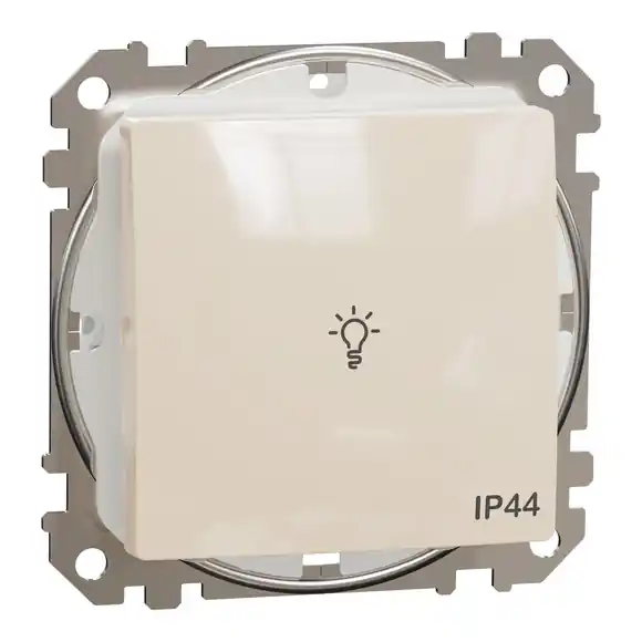 Sedna D/E - Tlačítko 1/0 "světlo" IP44, Béžová Nejlepší Volba