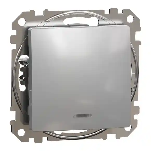 Nejlepší Volba Sedna D/E - Přepínač střídavý řazení 6So orientační kontrolka, Aluminium