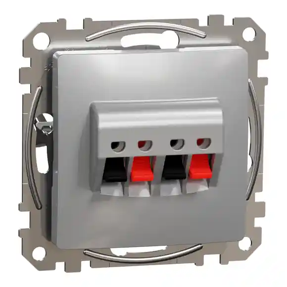 Výhodná Nabídka Sedna D/E - Zásuvka reproduktorová dvojitá, Aluminium