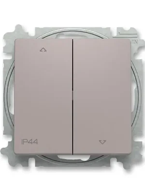 ZONI tlačítko žal. č.1/0+1/0 s blok. IP44 pod om. greige/bílá bez rámečku Oblíbený