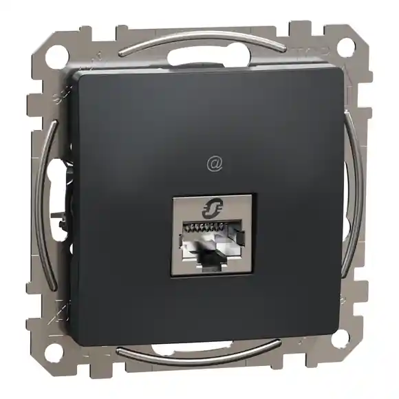 Sedna D/E - Datová zásuvka 1xRJ45 kat. 6 STP, Antracit Sleva