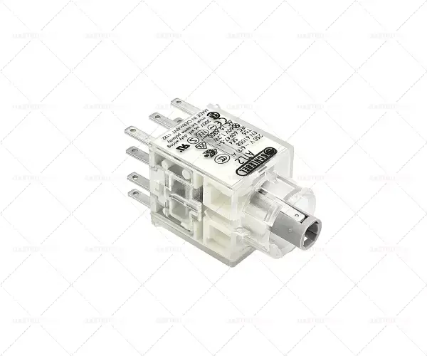 Sleva kontaktní blok momentový 2NO/2NC připojení samec faston 2,8 mm osvětlený