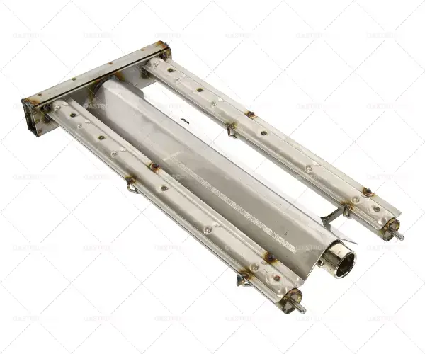 Ověřený Pole-hořáky 2 řady L 430 mm B 205 mm 45 mm H 6,95kW Lavasteingrill