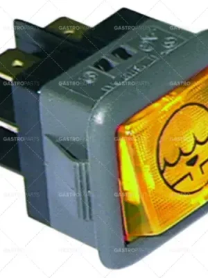 Autentický momentový kolébkový spínač montážní rozměry 27,8x25mm oranžová 2CO 250V