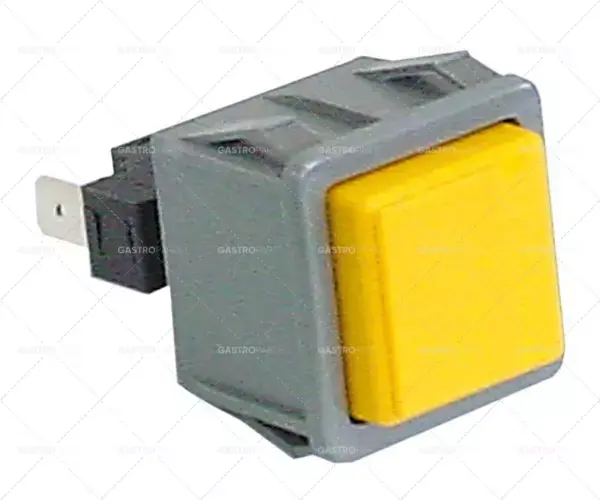 momentové tlačítko rozměr 28,5x28,5mm 250V 16A 1ks samec 6,3mm čtvercový žlutý Bezpečná Platba