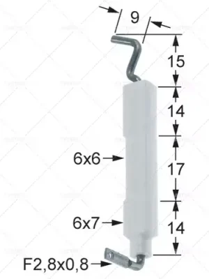 Expresní Doručení pojistková zástrčka průměr 1 6x7mm podlaha f2,8x0,8mm délka1
