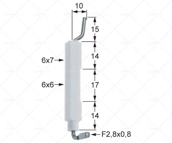 pojistková zástrčka průměr 1 7,5 mm podlaha f2,8x0,8 mm délka1 Koupit Online
