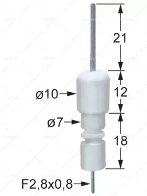 průměr zapalovací elektrody 1 ø 10 mm průměr 2 ø 7 mm Novinka
