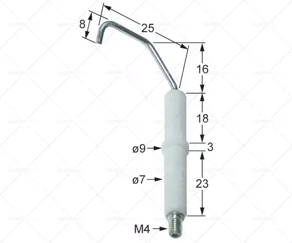Nakupujte Hned zapalovací elektroda D1 ø 7mm D2 ø 9mm připojení M4 L1 16mm L2 25mm L3 8mm BL1 18mm BL2 3mm BL3 23mm