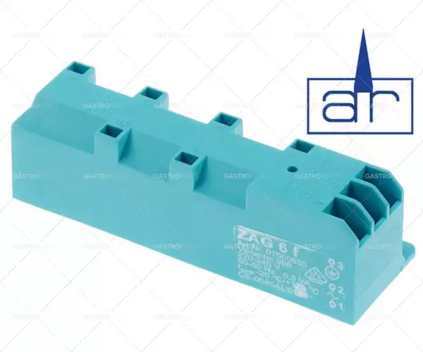výstupy zapalovací jednotky 6 230VAC rozměry 112x22x34mm montážní vzdálenost 98mm Ověřený