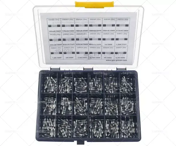 jemné pojistky velikosti ø5x20mm pomalu působící jmenovité napětí 250V 18x20ks Tovární Cena