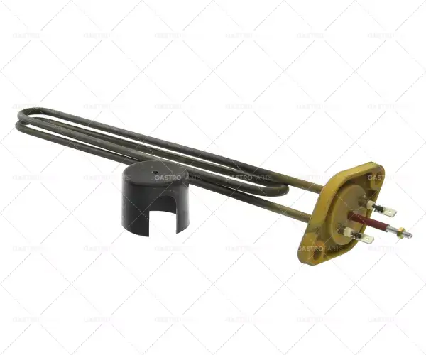 Sleva topné těleso 2800W 230V instalace o 42 mm HK 1 L 340 mm B 15 mm H 35 mm trubice o 6,3 mm LA 74mm otvor o 9 mm