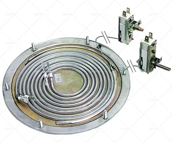 Finální Výprodej spodní ohřívač 1800W 230V topné okruhy 2 ø 196mm bezpečnostní termostat 250°C termostat 128°C