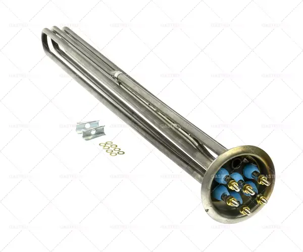 Aktuální topné těleso 15000W 230 HK 3 Instalace o 57,5 mm L 530 mm B 45 mm H 30 mm kulatá příruba spojení M4