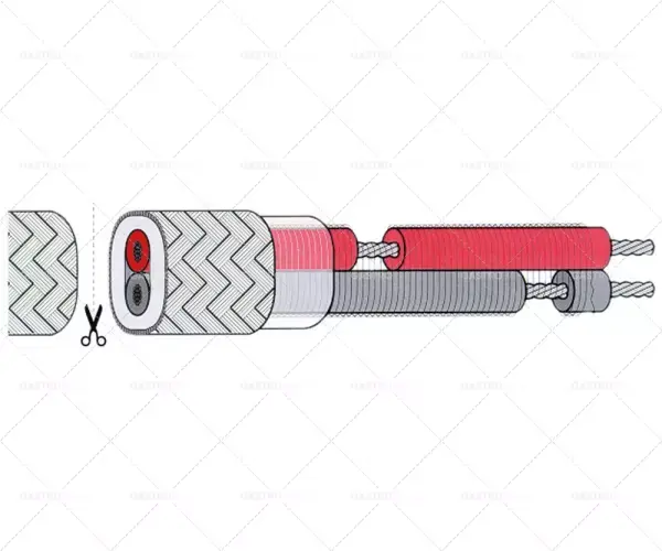 vysokoteplotní kabel 30W/m 230V průměr 8mm 1750ohm/m na metry Oblíbený