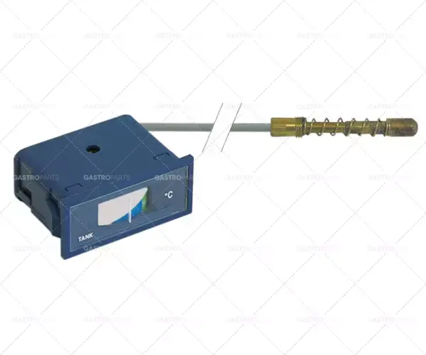 teploměr montážní rozměry 58x25,5mm 0 až +90°C kapilární trubka 2500mm sonda ø 8,4mm Cenová Bomba
