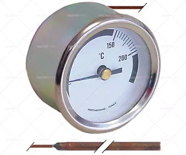 Ověřený Teploměr instalace o 52 mm T.MAX. 200 ° C 150 až +200 ° C snímač o 4mm sondy L 75mm