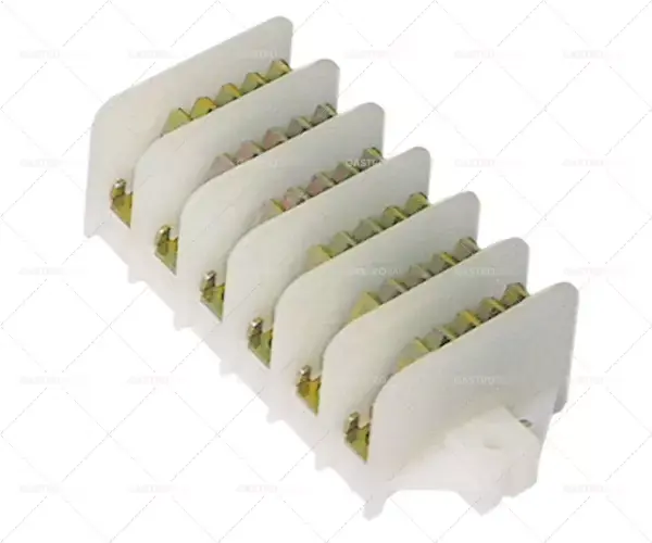 distribuční svorkovnice 6pólová max. 16A max. 400V připojení faston 6,3 mm. Zlevněný