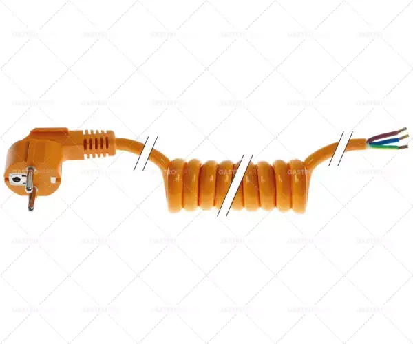 spirálová kabelová zástrčka typ CEE7/7 typ E+F 1,5mm² 3pólová se zástrčkou L 500mm rozšíření 5 1 Nízká Cena
