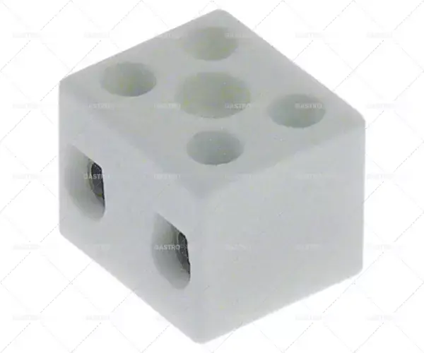 Porcelánová svorka 2-pólový 2,5 mm2 max. 10A max 250V T.MAX. 200 ° C L 22 mm B 17 mm H 15 mm PU 1 ks Nová Kolekce