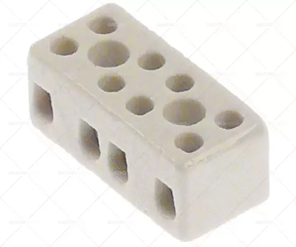 porcelánová svorkovnice 4pólová 2,5mm² vzdálenost otvorů 18mm max. 10A max. 250V D 40mm Š 20mm Objednat Nyní