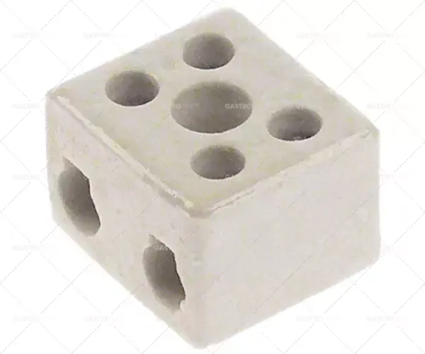 Porcelánová terminál 2-pólový 10 mm2 max. 30A max 450V L 37 mm B 37 mm H 23 mm PU 1 ks Omezená Nabídka