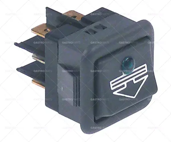 momentový kolébkový spínač montážní rozměry 27,8x25mm zelený 2CO 250V 16A Jen Po Omezenou Doba