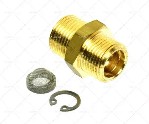 Cenově Výhodný vstup filtračního čerpadla T1 3/8" T2 3/8" s integrovaným jemným filtrem mosazný