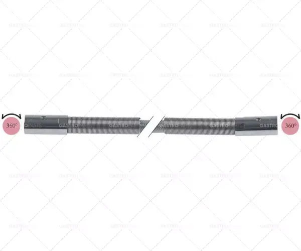 Sprchová hadice 1/2 "L 1000 mm nerezová ocel / PTFE potažená Pracovní tlak 10bar Zlevněný