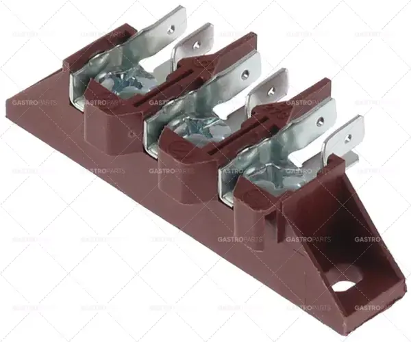 napájecí svorkovnice 3pólová max. 40A max 400V připojení m6/male faston 6,3 mm Novinka