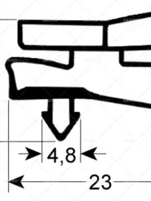 Nakupujte Hned Studená profilové těsnění 9151 Rozměr B 715 mm L 1580 mm Steckmaß B1 L1 705 mm 1570 mm