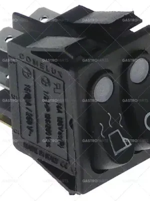 Výprodej kolébkový spínač montážní rozměry 30x22mm bílá/bílá 1NO/NO 250V 16A hrníčkový ohřívač/0