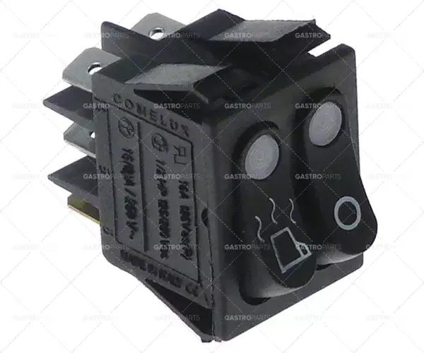 Výprodej kolébkový spínač montážní rozměry 30x22mm bílá/bílá 1NO/NO 250V 16A hrníčkový ohřívač/0