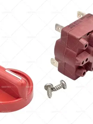 Ověřený Otočný přepínač polohách 2 0-1 sad kontaktů 2 Typ 4RH 400V 16A osy o 6x4,6mm hřídel délka 18mm