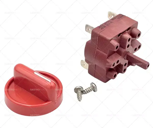 Ověřený Otočný přepínač polohách 2 0-1 sad kontaktů 2 Typ 4RH 400V 16A osy o 6x4,6mm hřídel délka 18mm