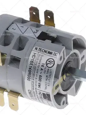 otočný spínač 3 0-1-2 sady kontaktů 4 typ HD16X148R000 600V 16A hřídel ø 6mm Levný