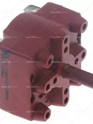Časově Omezené Otočný přepínač pólů 4 0-1-2-3 kontaktní sady 4 400 16A osy o 6x4,6mm délka náprava 22mm náprava oválné