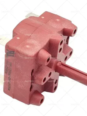 Otočný přepínač polohách 3 0-1-2 Kontakt věty 2 400V 16A osy o 6x4,6mm délka náprava 22mm náprava oválné Novinka