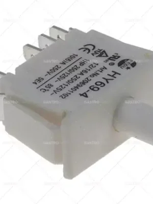 Nejprodávanější Mikrospínač s push pin 250V 12A 2CO spojení s plochou zástrčkou 6,3 mm L 28x10mm