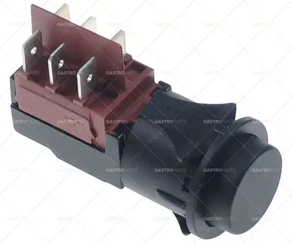 černý tlačítkový spínač 2co 250V 16A konektor faston 6,3 mm Ověřený