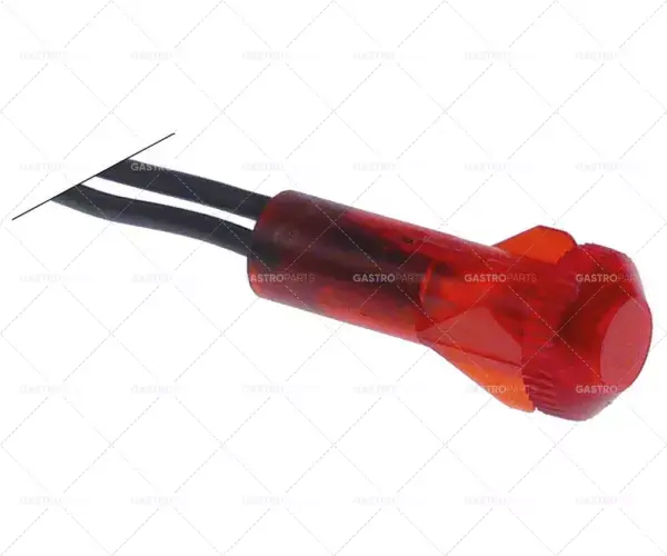 kontrolka ø 10mm 250V červená délka kabelu 250mm objímka push-in Originální