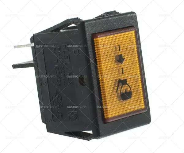 Signál rozměr 30x22mm lampa 250V žlutá Připojení plochá zástrčka 6,3 mm Coffee Cenový Hit