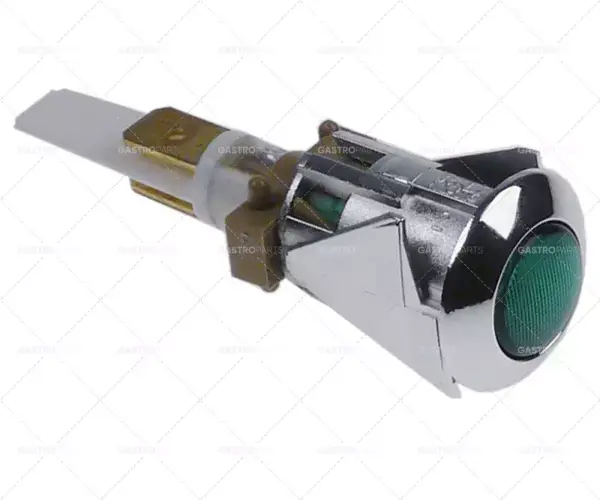 kontrolka ø 16 mm 230V zelený přívod s konektorem 6,3 mm Akce