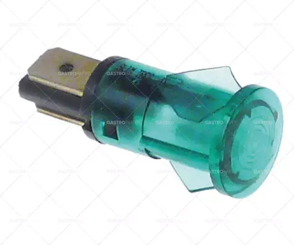 kontrolka ø 12mm zelená 400V připojení samec faston 6,3mm temp.-resist. 120°C Hit Sezóny