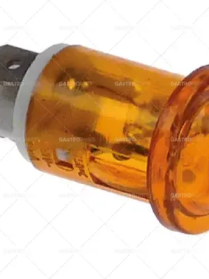 kontrolka ø 16 mm žlutá 220V připojení vnější faston 6,3 mm tep. odol. 150°C Bezpečná Platba