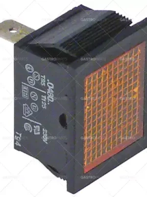 Top Prodej Montážní rozměry světelného indikátoru 27,2x22,2mm 230V žlutá přípojka vnější faston 6,3mm 1pólový