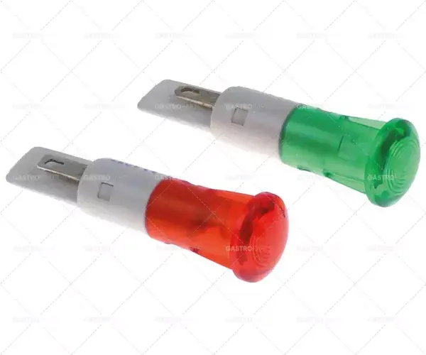sada kontrolních světel ø 9 mm červené/zelené připojení 230V vnější faston 2,8 mm Cenový Hit